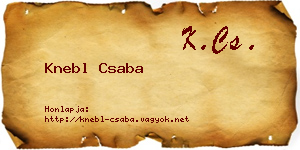 Knebl Csaba névjegykártya